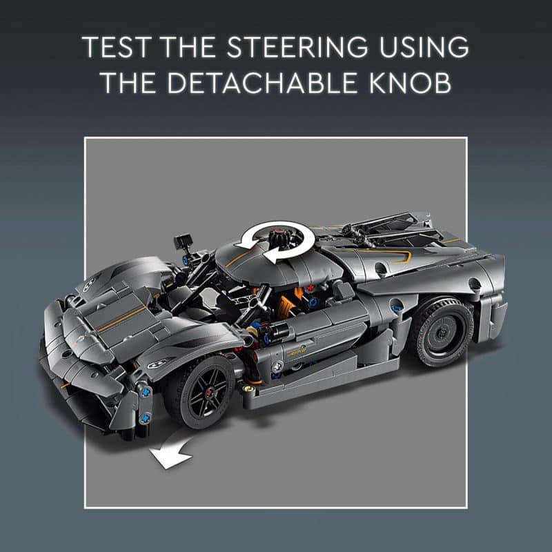 LEGO Technic Koenigsegg Jesko Absolut Grey Hypercar (42173) - Image 5