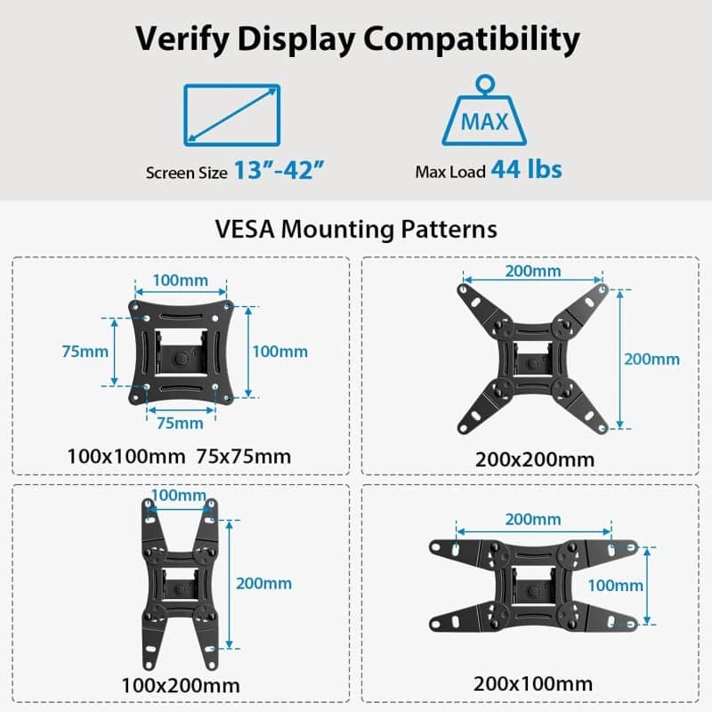 Pipishell Full Motion TV/Monitor Wall Mount - Image 4