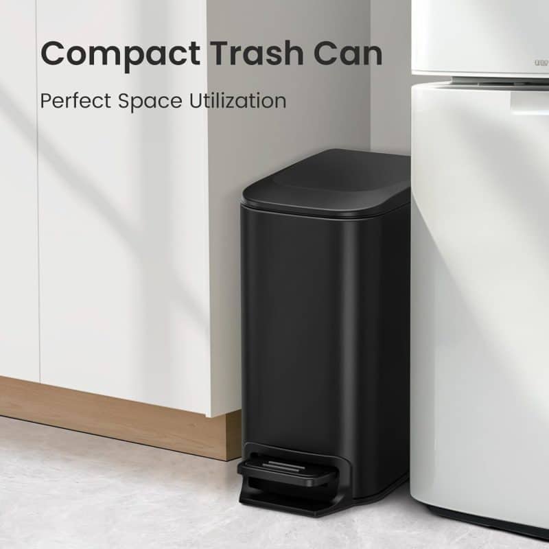 Cesun Slim Bathroom Trash Can with Lid - Image 3