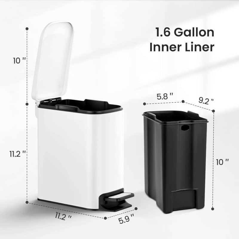 Cesun Slim Bathroom Trash Can with Lid - Image 44