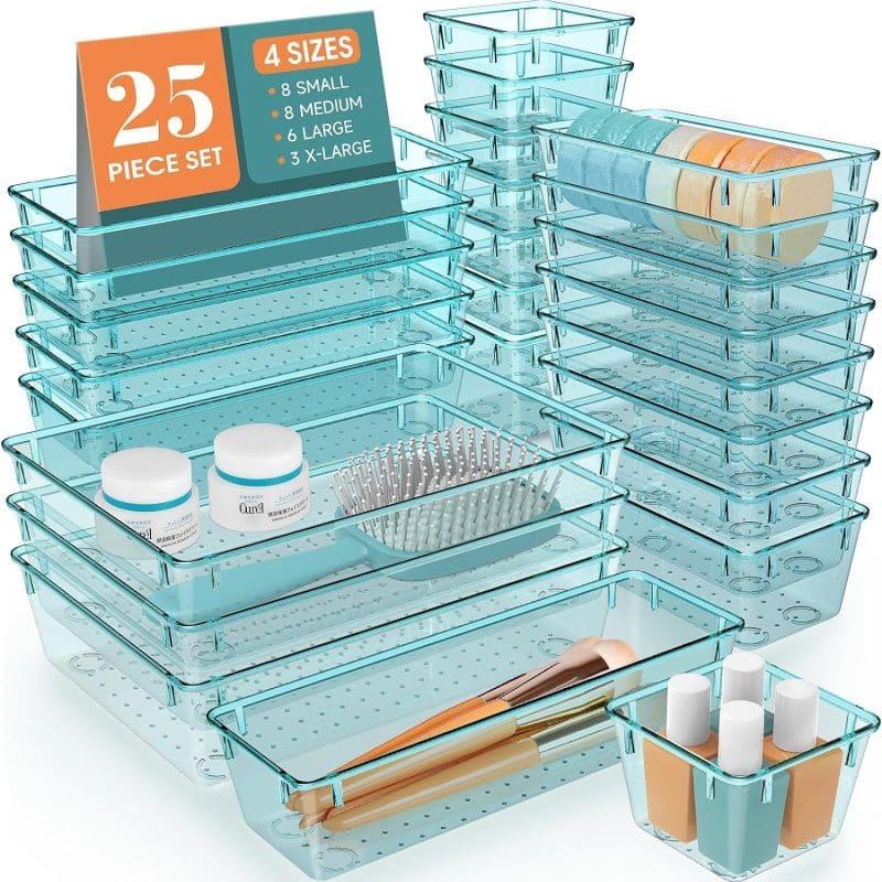 WOWBOX 25 PCS Plastic Drawer Organizer Set - Image 7