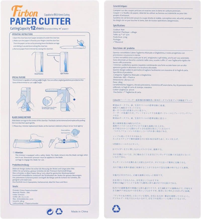 Firbon A4 Paper Cutter - Image 7